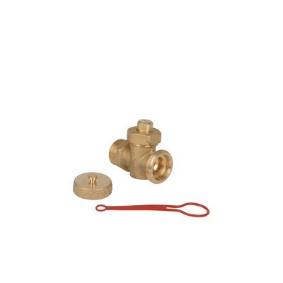 Drain cock ball valve MM with plug 3/4- DIFF - 98109