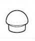 Diverter knob with retention for bath-shower- ROCA - AG0053600R