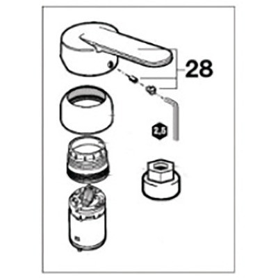 Kit poignée évier VICTORIA-N- ROCA - AG0003500R