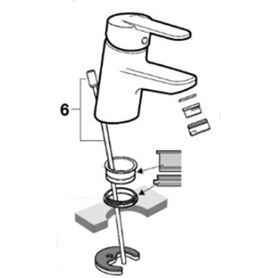 Kit tirette de vidage LOGICA/AMURA- ROCA - AG0003600R