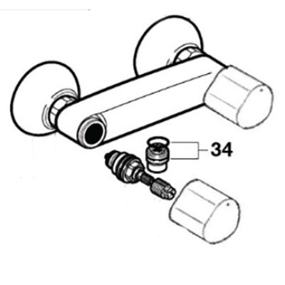 Kit tête/lavabo MOAI encastré- ROCA - A525021403-523786407