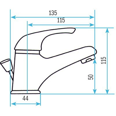 Mitigeur lavabo avec tirette- DIFF - 99006