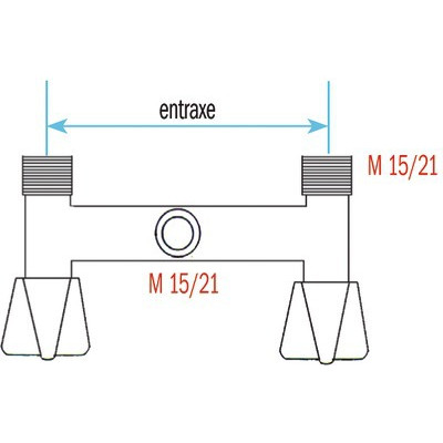Mélangeur douche entraxe 110- DIFF - 99164