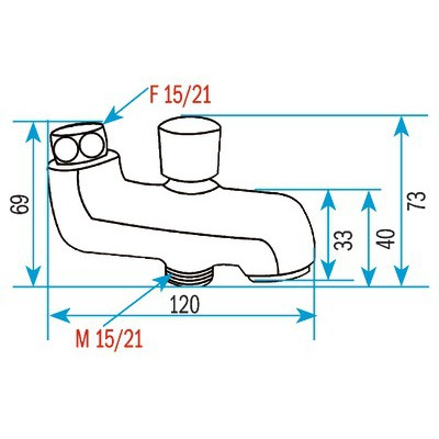 Bec bain/douche inverseur automatique- DIFF - 99165
