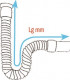 Flexible de vidange extensible Ø40mm- DIFF - 99298