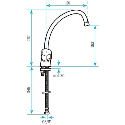 Monomando para fregadero NIAGARA DISC- ROCA - A5A8470C00