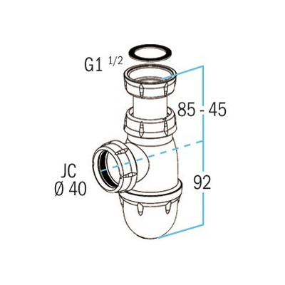 Siphon évier PVC 552- NICOLL - 0204002