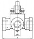Válvulas con sector 3 vías PN10 con empalmes roscados- SIEMENS - VBI31.25