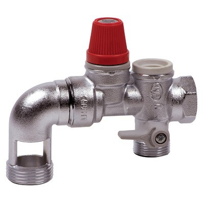 Groupe de sécurité coudé chromé - MF3/4"- DIFF - 100153