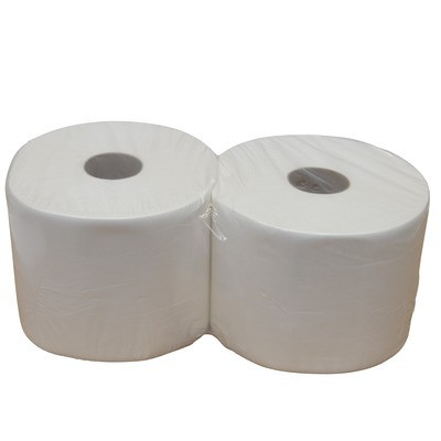 Papier d'essuyage blanc - Lot de 2 bobines- DIFF - 909046  - (X2)