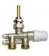 Robinet thermostatisable 4 voies sèche-serviette M1/2"- RBM - 7540400  - (X4)