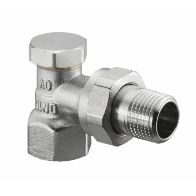 angle radiator valves with presetting and isolating Combi 2 DN 10  (X 25) - OVENTROP : 1091061