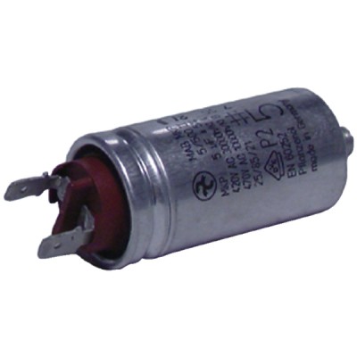 Specific condensator motor 5µf wg-faston 6.35 - DIFF for Weishaupt : 713124