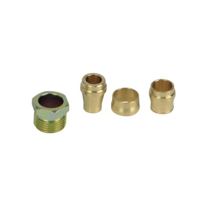 Brass connector , simple 8-10-12 20412 - AFRISO : 20412