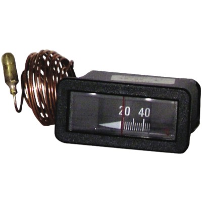 Rechteckiges Thermometer 20° bis +120°C - L 64mm x H 31mm Kapillar 1500  - DIFF