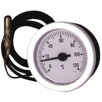 Thermomètre rond - 0° à +120°C diamètre 58mm cap 1500
