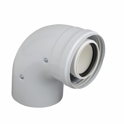 Coaxial elbow 90° M/F 60/100 INT PP. - COSMOGAS : 62617234