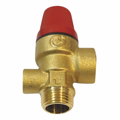 Safety valve 3 bars with hydrometer connection - IMMERGAS : 1.1455