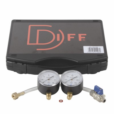 Koffer Gasdruck Druckmesser Gas 60/600 mbar  - DIFF