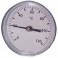 Rundes axiales Tauchthermometer 0 bis 120°C Durchmesser 100mm verchromt - DIFF