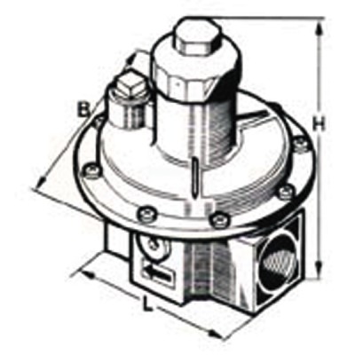 Regolatore di pressione gas DUNGS FRS505/1 FF1/2" - DUNGS : 070383