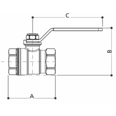 Industrial plumbing fixture nf gas valve ff3/4""" - GIACOMINI : R950X004