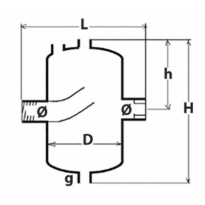 Desfangador de acero instalación domestica 1" - ISOCEL : PID05