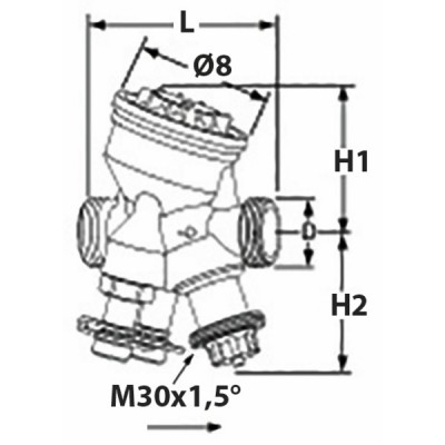 TA-COMPACT-P valve M 1/2? DN 10 flow from 21.5 to 120l/h - IMI HYDRONIC : 52164-010