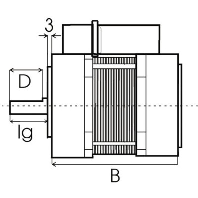 Brennermotor Typ  ECKO 4-2  - DIFF für Weishaupt: 2412000714/0