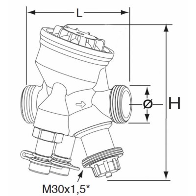 Balancing valve TA-COMPACT NF M3/4" - IMI HYDRONIC : 52164-015