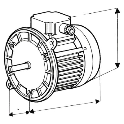 Motor estándar con brida NEMA 2  no ventilado - DIFF
