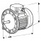 Nema ventilated single-phased 2 flange standard motor - DIFF
