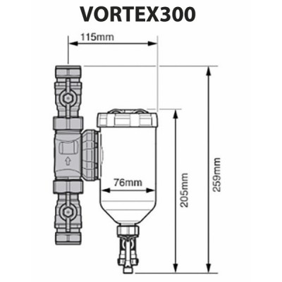 Vortex300 filter 22mm - SENTINEL : ELIMV300-GRP22-EXP