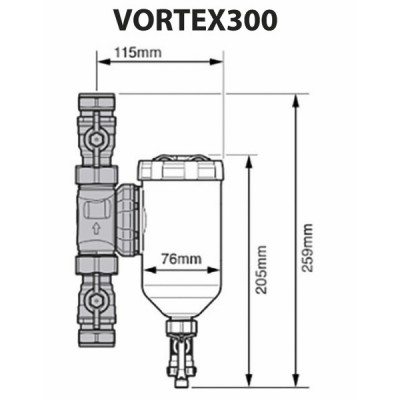 Filtro Vortex300 3/4" - SENTINEL : ELIMV300-GRP3\4M-EXP