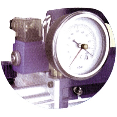 Werkzeug (Kältetechnik) Vakuumpumpe 2VP42 EV, 2 Stufen, inkl. Magnetventil und Vakuummeter - DIFF