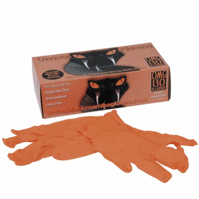 Black mamba gloves size 8/9 orange (X 100) - DIFF