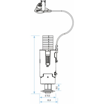 CAMELEO mechanism plus small valve - 32920007 - SIAMP : 32 9200 07