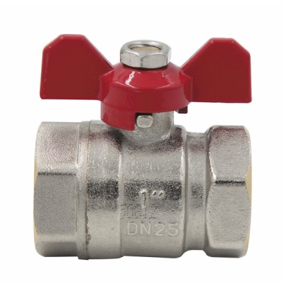 Ball valve FF butterfly handle PN 40 1/2? - DIMPEXP : 1342-12