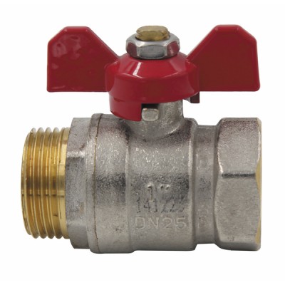 Ball valve MF butterfly handle PN 40 1? - DIMPEXP : 1352-1