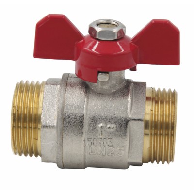 Ball valve MM butterfly handle PN 40 1? - DIMPEXP : 1362-1