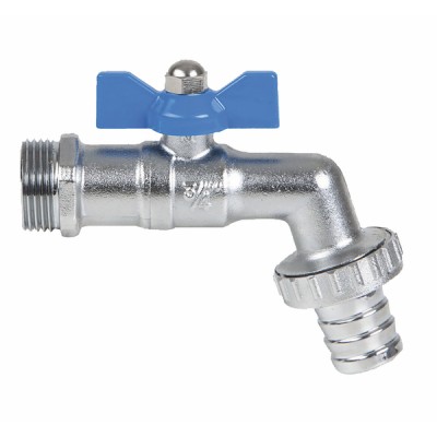 Ball valve garden tap, hose connector 3/4? 1? - DIFF
