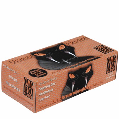 Black mamba gloves size 8/9 orange (X 100) - DIFF