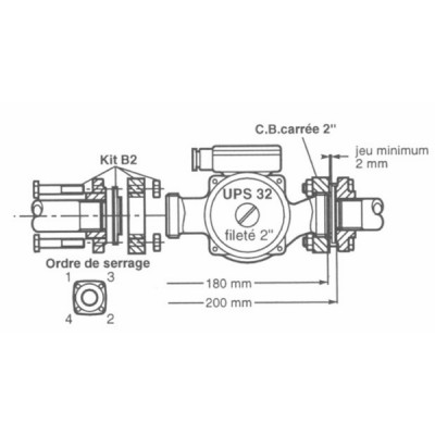 Kit de remplacement B2 DN32/10mm - GRUNDFOS : 00GF2770