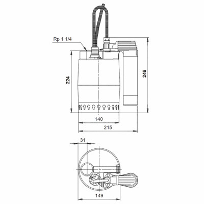 Bomba Unilift Kp350-Av-1 1X220-240V5 - GRUNDFOS : 013N1400