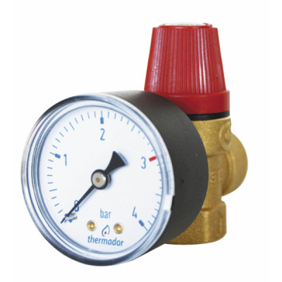 Soupape chauffage 3b avec mano FF1/2"- DIFF - 100014