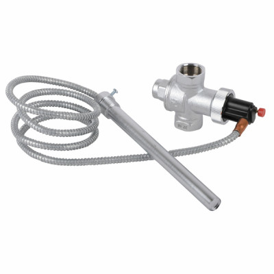 Safety heat valve with domestic hot water