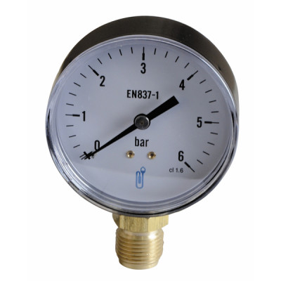 Water & air pressure gauge 0/6 bar ø80mm- DIFF - 109465