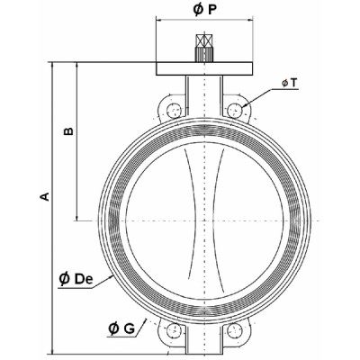 Wafer butterfly valve nf gaz dn65- DIFF - 109708