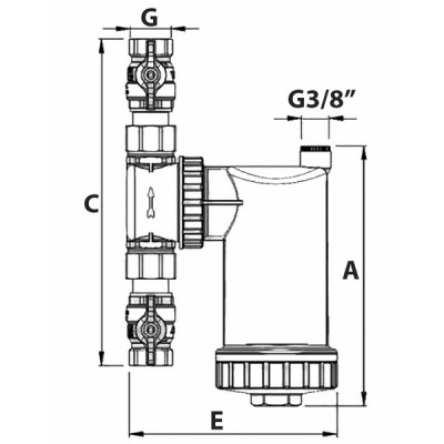 SafeCleaner 1" valve brass body- RBM - 23440650