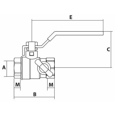 Drain ball valve FF PN 40 2"- DIMPEXP - 2142-2